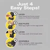 An instructional graphic showing 4 steps to assemble a sandwich maker. Produktbild-Vorschau
