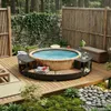 vidaXL Bordure de spa noir Poly-Rattan Voir les images du produit 3