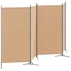 vidaXL Paravent 4 panneaux Beige 346 x 180 cm Tissu Voir les images du produit 3