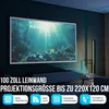 Strex 4K-HD-Heimkinoset Beamer Leinwand - 220x120 cm Produktbild-Vorschau 6