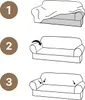 Bezug für Sofa, 3-Sitzer-Sofa, elastisch, flaschengrün Produktbild-Vorschau 8