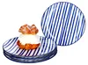 Sada 4 talířů na dorty Seaside 4 osoby Ø 20 cm Pruhy Dezert Náhled obrázku produktu 1