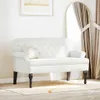 vidaXL Chesterfield Sofa Weiß 119,5 x 64,5 x 75 cm Umělá Náhled obrázku produktu 2