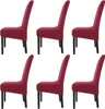 6 kusů krytů židlí Stretch Elastan kryt židle pro jídelnu Náhled obrázku produktu 1