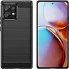 Motorola Edge 40 Pro Silikonhülle Carbon Case - Schwarz Produktbild-Vorschau 2