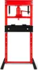 A red hydraulic press with a black base and ram is shown against a white background. Produktbild-Vorschau