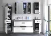 Hochschrank - Weiß Hochglanz - Grau - B 38 cm - 2 Türen - 1 Produktbild-Vorschau 16
