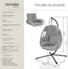 Fauteuil suspendu ANIKA avec cadre et coussin 160kg - gris Voir les images du produit 6