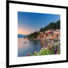 MuchoWow® Gerahmtes Poster Italien - Sonnenuntergang - See Produktbild-Vorschau 1