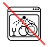 An illustration of a dishwasher with a red line crossing it out, indicating it is not dishwasher safe. Voir les images du produit