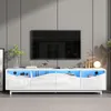 Meuble TV Merax ultrabrillant au design incurvé et Voir les images du produit 3
