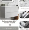 Waschtisch mit Unterschrank 80cm Alast Badmöbel Set Weiß Produktbild-Vorschau 5