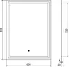 Mexen Miko podsvícené koupelnové zrcadlo 60 x 80 cm, LED Náhled obrázku produktu 6