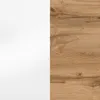 A split image showing a white surface on the left and a wood grain texture on the right. Produktbild-Vorschau