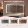 WOLTU Schminktisch mit Beleuchtung, Glasplatte und Spiegel, Produktbild-Vorschau 8