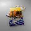 Bild auf Leinwand - Leinwandbild - Winter Wald Wiese - Produktbild-Vorschau 2
