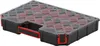 A black and gray storage organizer with red accents is shown from a diagonal angle. Podgląd zdjęcia produktu
