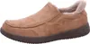 A single brown slipper with a tan fuzzy lining is shown against a white background. Produktbild-Vorschau