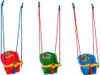 Three colorful children's swings are displayed against a white background. Náhľad obrázku produktu