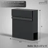 Anthrazitfarbener Briefkasten aus pulverbeschichtetem Stahl Produktbild-Vorschau 4