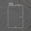 A diagram of a blanket with dimensions overlaid on a textured background. Produktbild-Vorschau