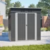 Metall Geräteschuppen Gerätehaus mit Pultdach Fundament Produktbild-Vorschau 1