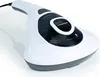 A white and gray handheld vacuum cleaner is shown on a white background. Produktbild-Vorschau