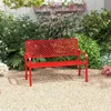 Panchina da giardino per esterni, panchina in metallo per 2 Anteprima dell’immagine prodotto 2