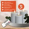 Meisterhome® Lot de 3 bougies LED sans flamme Rustik avec Voir les images du produit 8