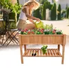 Coemo Hochbeet Kräuterbeet Holz mit Pflanzfolie 90 x 40 x Produktbild-Vorschau 6