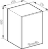 Hängeschrank Vicco R-Line Goldkraft Eiche 40 cm J-Shape, Produktbild-Vorschau 3