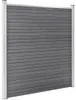 vidaXL WPC Zaun-Set 2 Quadrate + 1 Schräge 446x186 cm Grau Produktbild-Vorschau 2