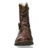 A single brown boot is shown from the front against a white background. Produktbild-Vorschau