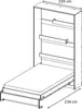 Schrankbett Wandbett vertikal VB 90x200 ausklappbar - eiche Produktbild-Vorschau 3