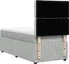 vidaXL Boxspringbett mit Matratze Hellgrau 100x200 cm Samt Produktbild-Vorschau 6