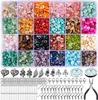 HONGTEYA Schmuck Selber Machen Set, 24 Farben Natürliche Produktbild-Vorschau 1