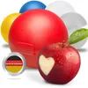 Apfel-Dose mit Klickverschluss – Runde Apfelbox für Schule Produktbild-Vorschau 1