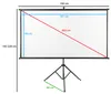 A projection screen with dimensions indicated by lines and text. Produktbild-Vorschau