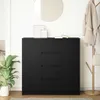Möbel Sideboard mit Schubladen Schwarz Eichen-Optik Produktbild-Vorschau 3