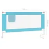 vidaXL Kleinkind-Bettschutzgitter Blau 160x25 cm Stoff Produktbild-Vorschau 8