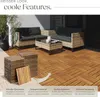 tectake® Terrassenfliesen Tabula 40er Set mit Klicksystem Produktbild-Vorschau 3