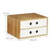 relaxdays Schreibtisch Organizer 2 Schubladen Produktbild-Vorschau 4