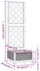 vidaXL Sadzarka z kratką Biała 40x40x121,5 cm PP Podgląd zdjęcia produktu 6