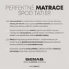 A graphic advertisement for mattresses, featuring text and a brand logo. Náhľad obrázku produktu