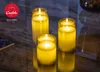 Candela Lights LED Kerzenglas 3er Set Grau Echtwachs inkl. Produktbild-Vorschau 6