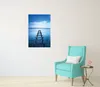 Wallario Poster - Rustikaler Holzsteg im blauen See, Produktbild-Vorschau 2
