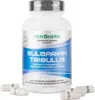 A bottle of VemoHerb Bulgarian Tribulus dietary supplement with several capsules scattered around it. Anteprima dell’immagine prodotto