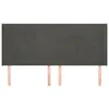 Kopfteil mit Ohren Dunkelgrau 203x16x118/128 cm Samt Produktbild-Vorschau 3