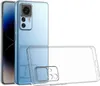 A clear phone case is shown next to a blue smartphone. Náhľad obrázku produktu