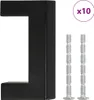 vidaXL Nábytkové úchyty 10 ks čierne 64 mm nerezová oceľ Náhľad obrázku produktu 1